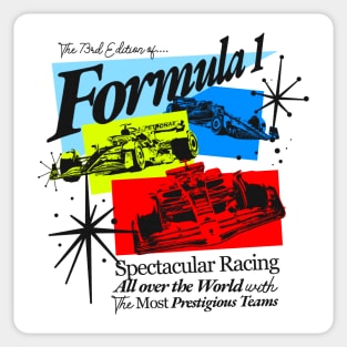 F1 Mid Century Graphic Sticker